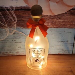 Patron Citronge Orange Liqueur Empty Bottle Light Handmade